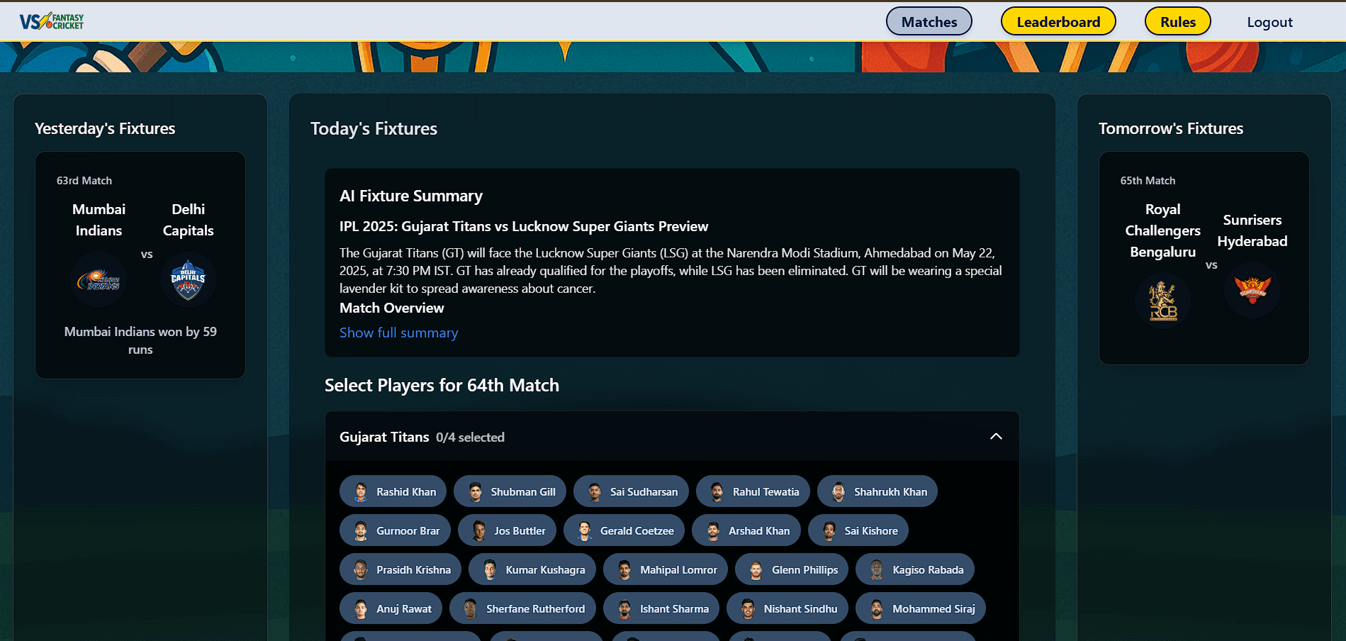 Fantasy Cricket